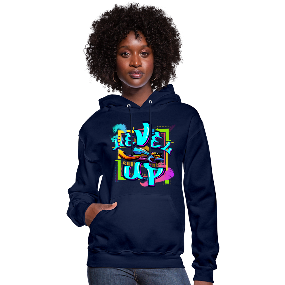 Women's "Level Up" Hoodie - navy