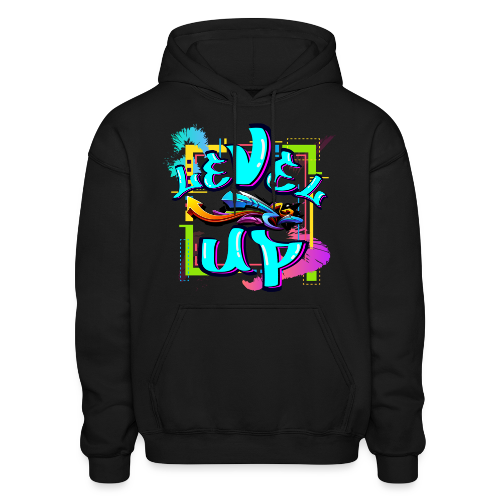 Level Up Adult Hoodie - black