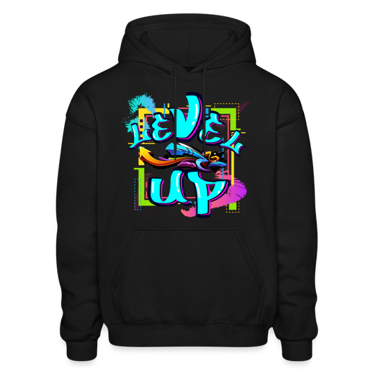 Level Up Adult Hoodie - black