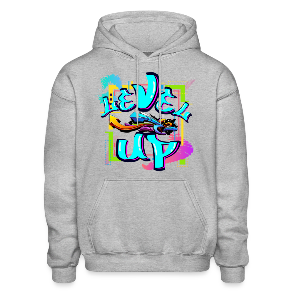 Level Up Adult Hoodie - heather gray